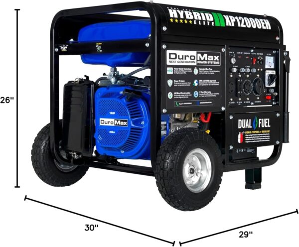 DuroMax XP12000EH 12,000 Watt Dual Fuel Portable Generator