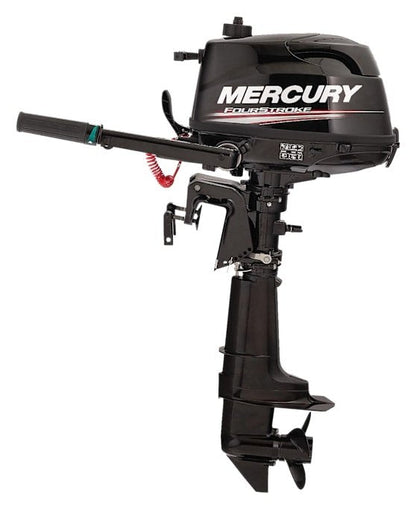Mercury 5hp Tiller FourStroke Outboard Motor – 15″ Shaft, Manual Tilt/Trim, Manual Start