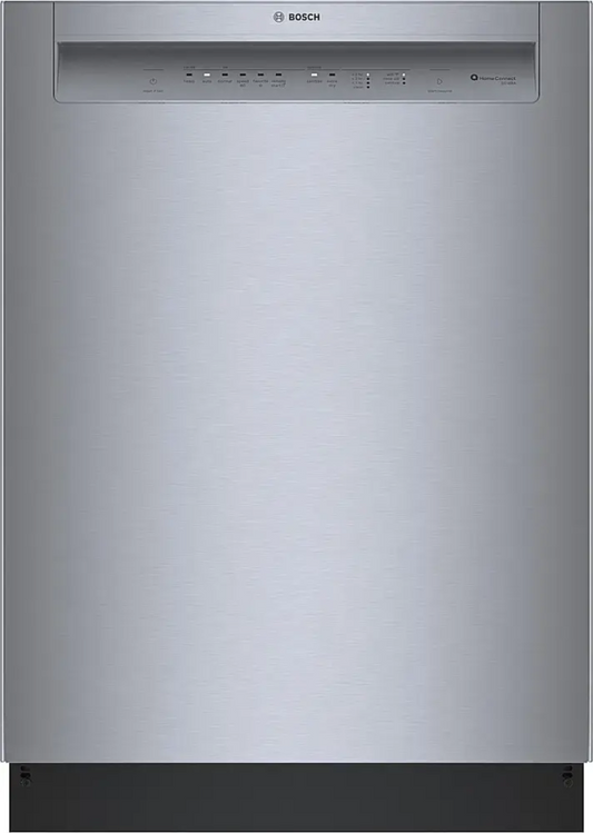 Bosch – 100 Series 24″ Front Control Smart Built-In Hybrid Tub Dishwasher with PureDry, 50 dBA – Stainless Steel